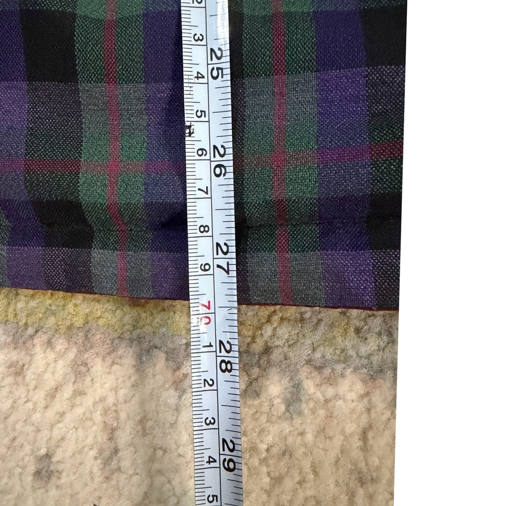 Vintage Plaid Chore Jacket Womens XL Oversized Lightweight Lined Hood Pockets - Picture 5 of 6